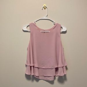 Pink/lilac Zara ruffle tank